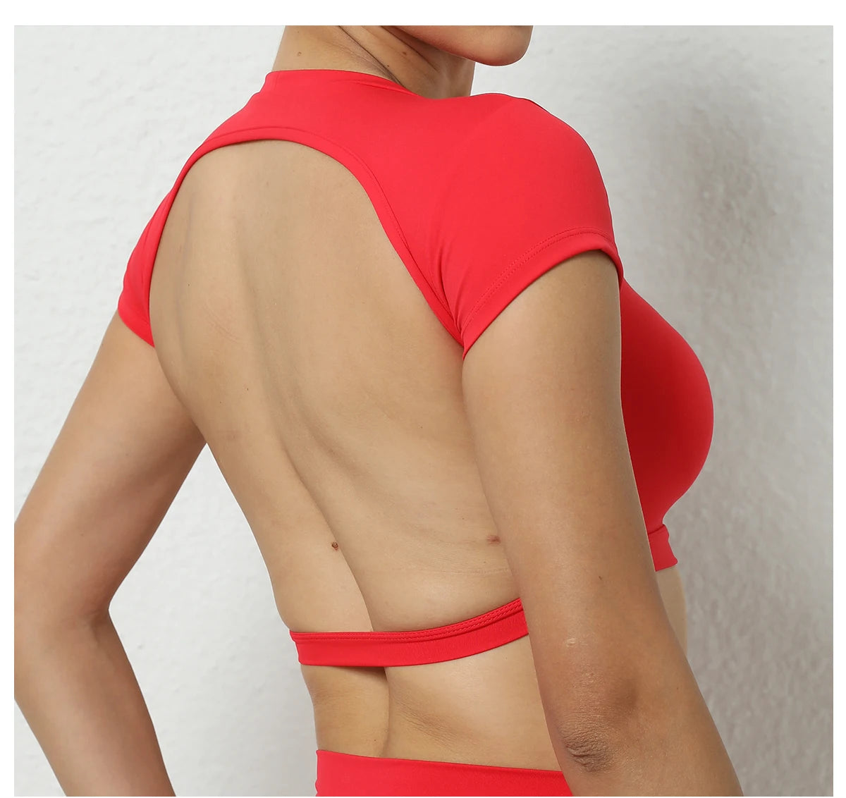 Seamless Breathable Sports knit Backless Bra