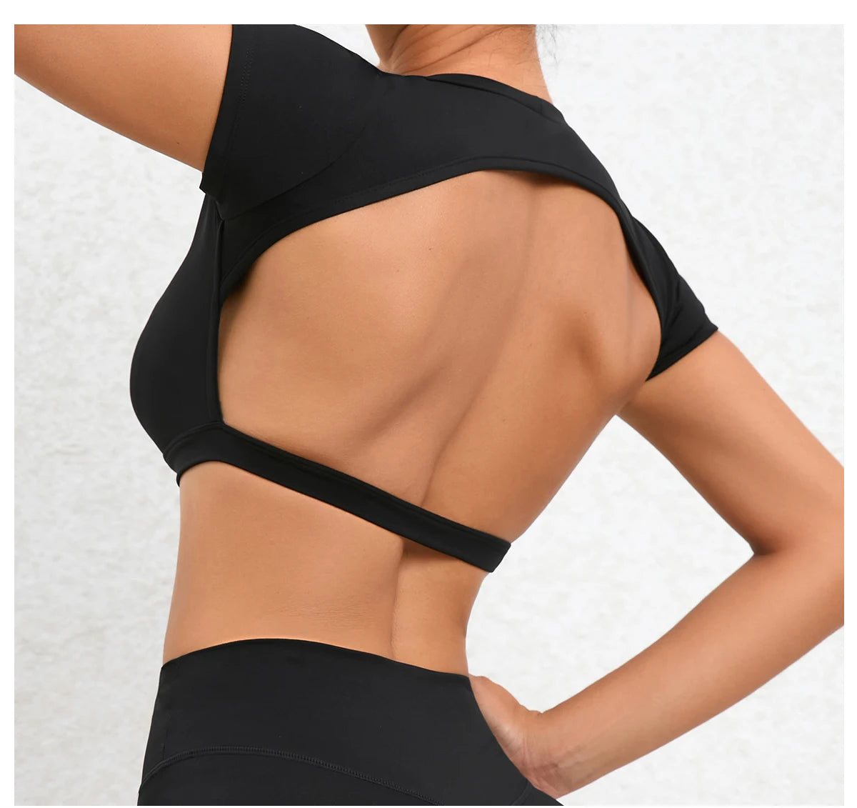 Seamless Breathable Sports knit Backless Bra