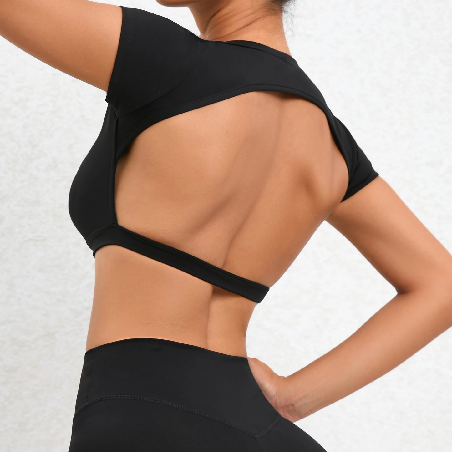 Seamless Breathable Sports knit Backless Bra