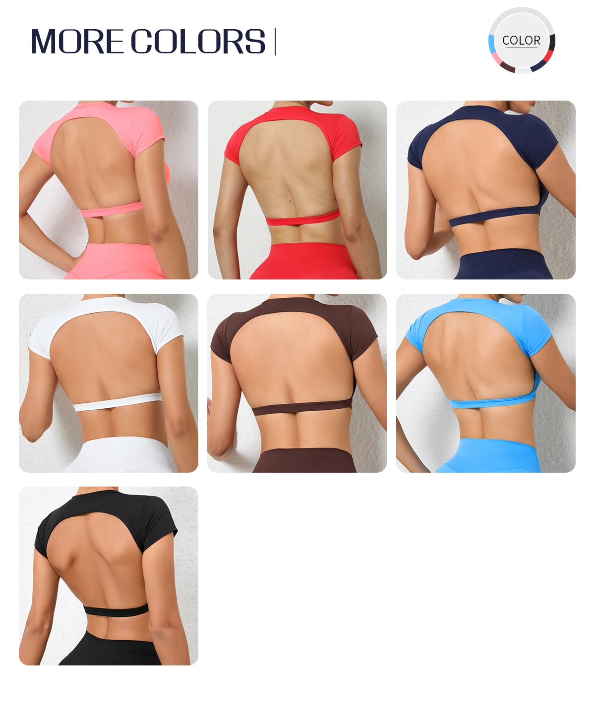 Seamless Breathable Sports knit Backless Bra