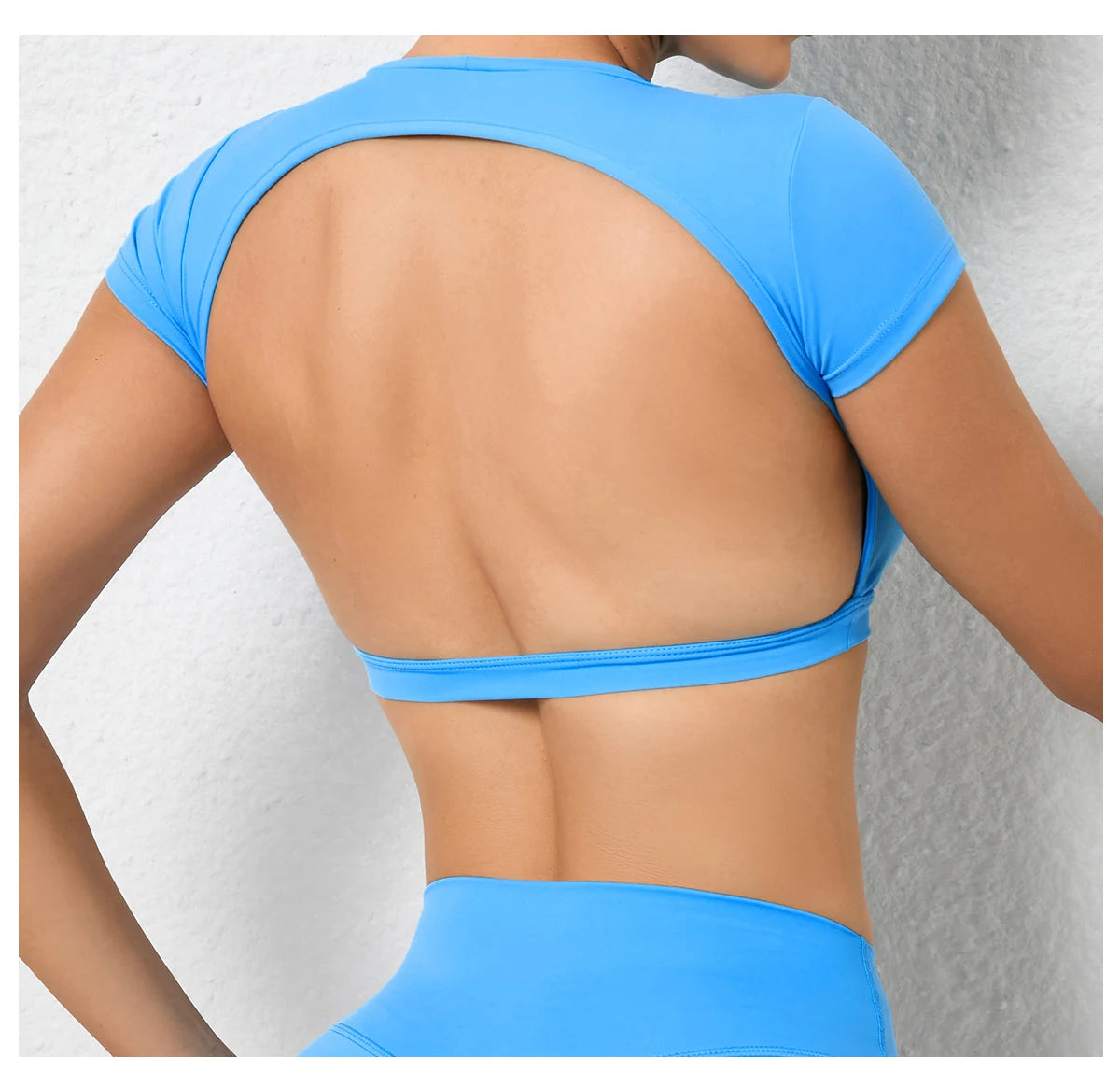 Seamless Breathable Sports knit Backless Bra
