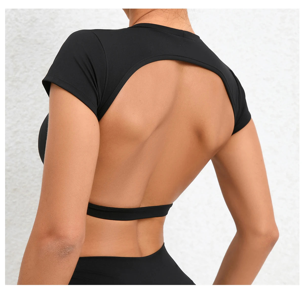 Seamless Breathable Sports knit Backless Bra