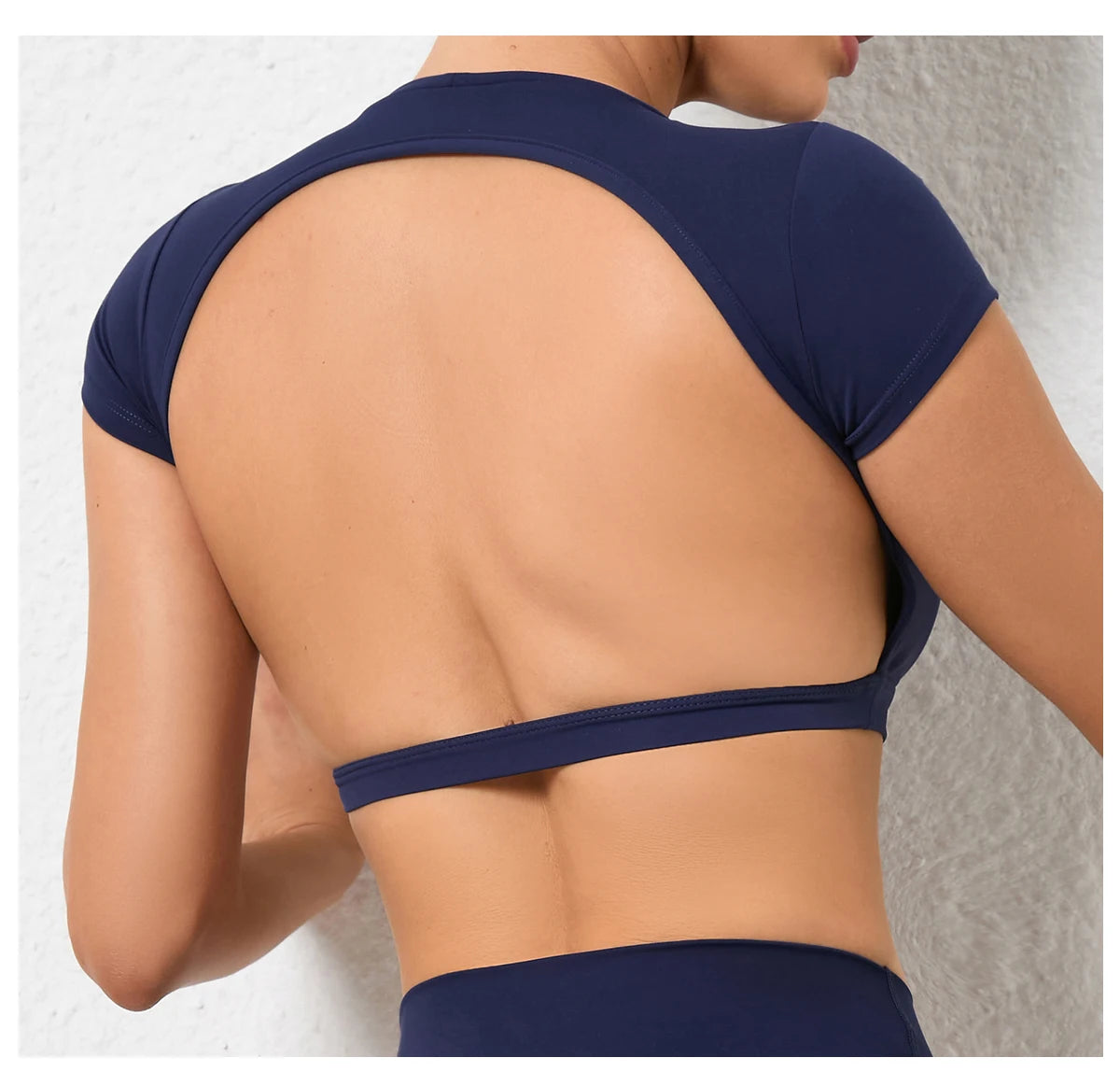 Seamless Breathable Sports knit Backless Bra